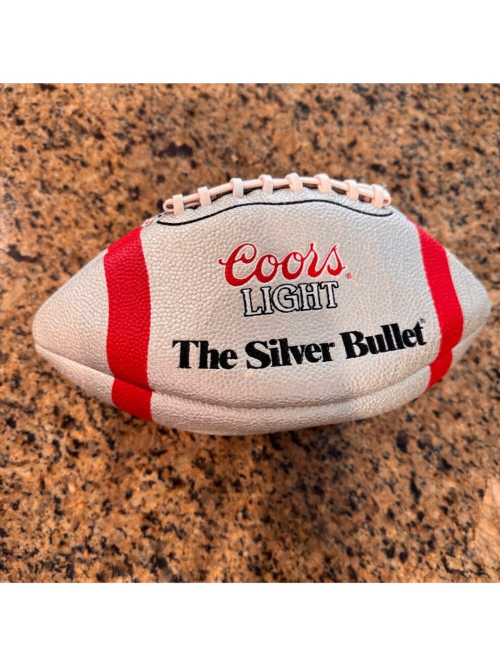 Wilson Coors Light Silver Bullet Football F-1601 Breweriana Beer Korea Vtg 1990s - Picture 6 of 13